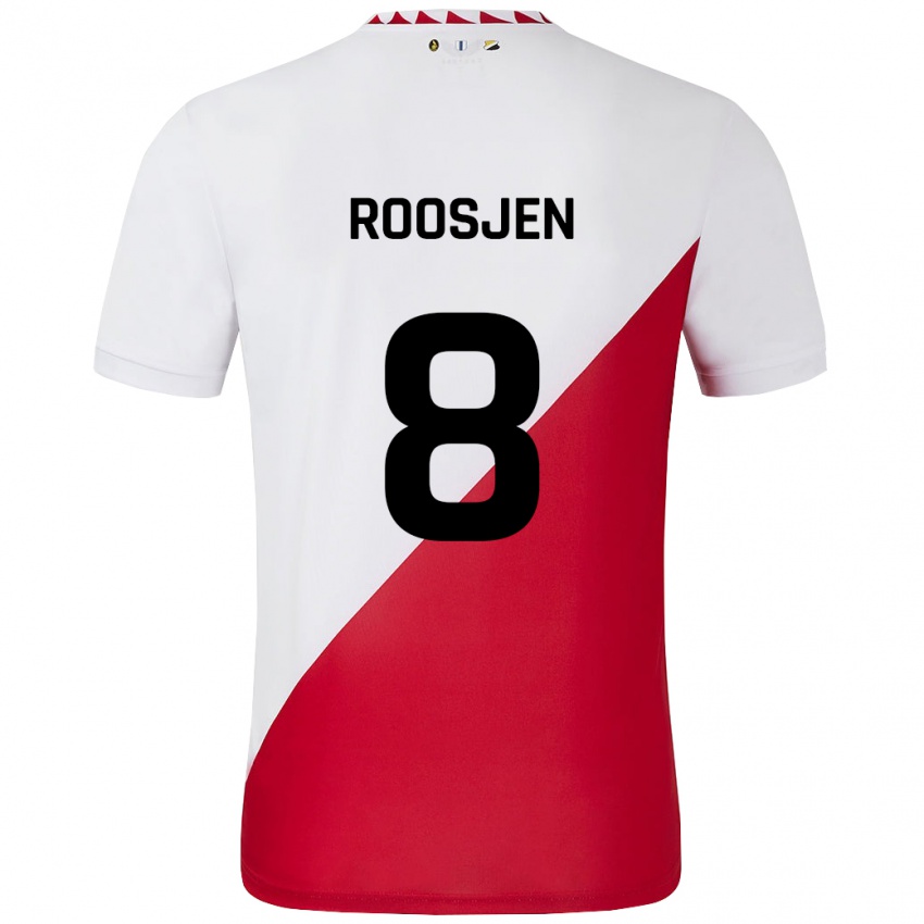 Gyermek Judith Roosjen #8 Fehér Piros Hazai Jersey 2024/25 Mez Póló Ing