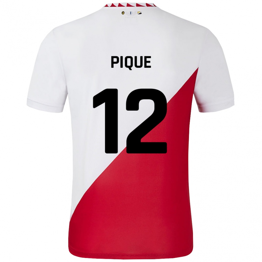 Gyermek Naomi Piqué #12 Fehér Piros Hazai Jersey 2024/25 Mez Póló Ing