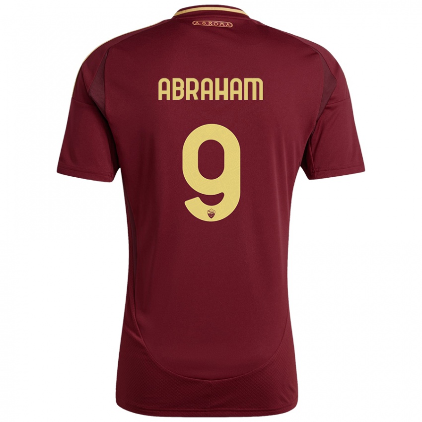 Gyermek Tammy Abraham #9 Vörös Barna Arany Hazai Jersey 2024/25 Mez Póló Ing