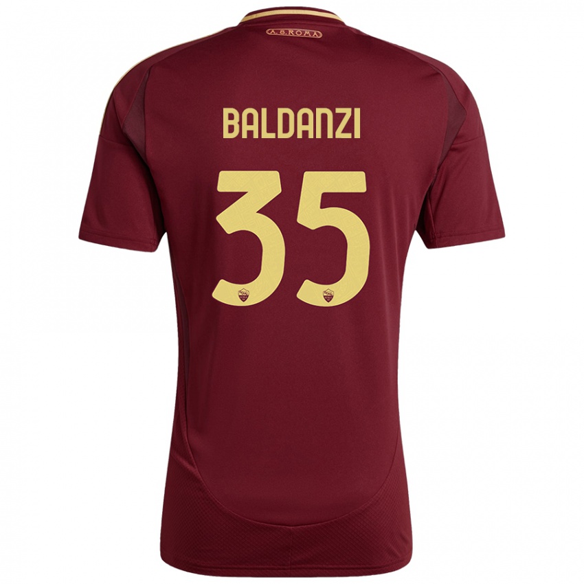 Gyermek Tommaso Baldanzi #35 Vörös Barna Arany Hazai Jersey 2024/25 Mez Póló Ing