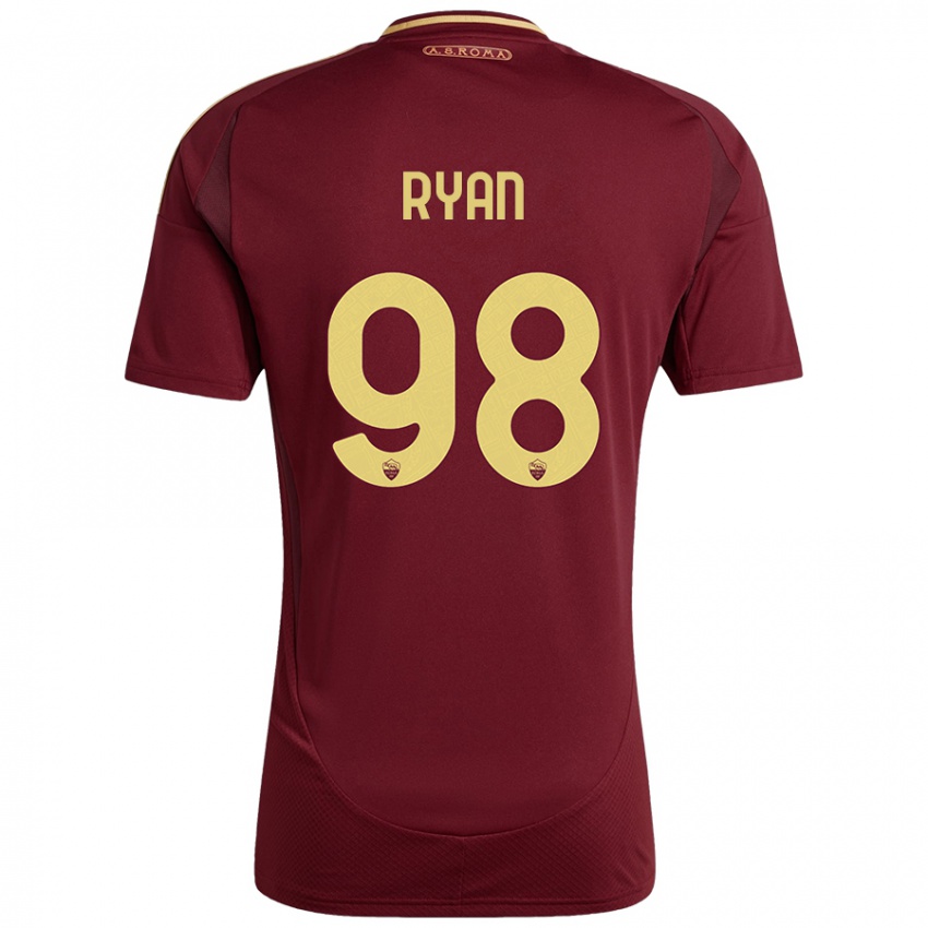 Gyermek Mathew Ryan #98 Vörös Barna Arany Hazai Jersey 2024/25 Mez Póló Ing