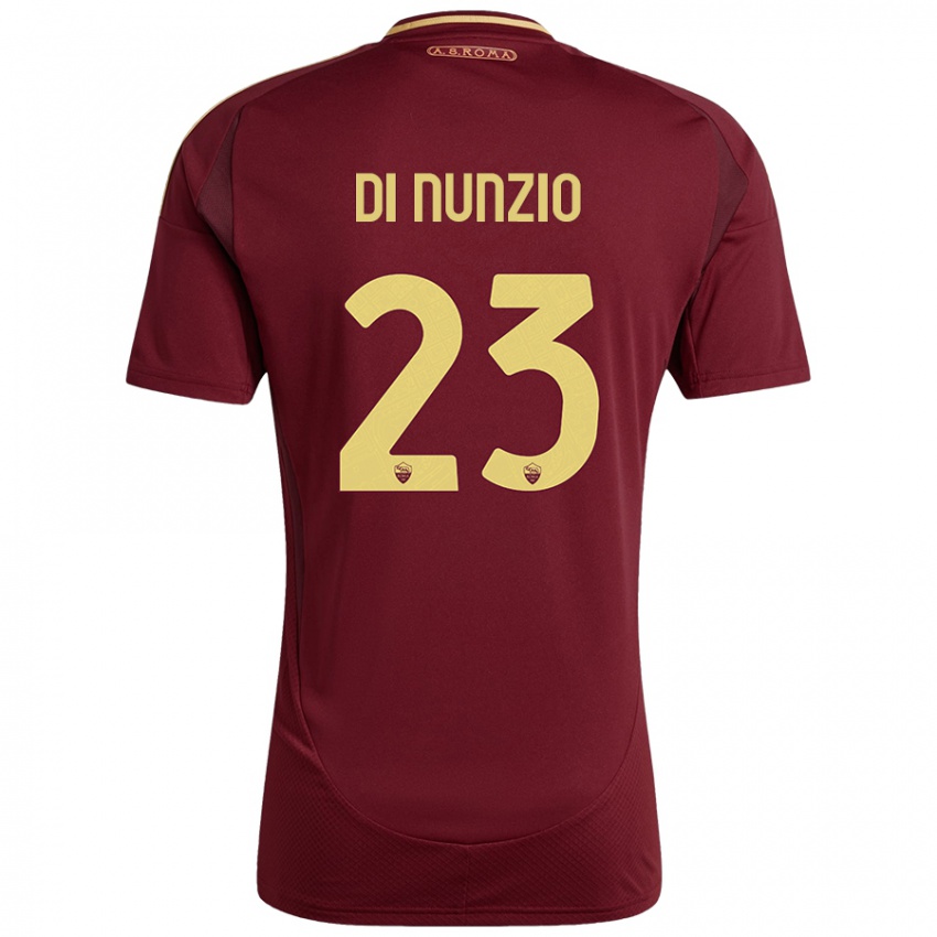 Gyermek Alessandro Di Nunzio #23 Vörös Barna Arany Hazai Jersey 2024/25 Mez Póló Ing