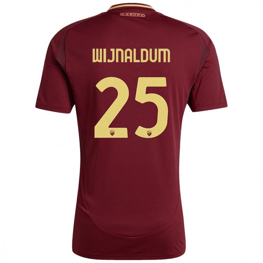 Gyermek Georginio Wijnaldum #25 Vörös Barna Arany Hazai Jersey 2024/25 Mez Póló Ing