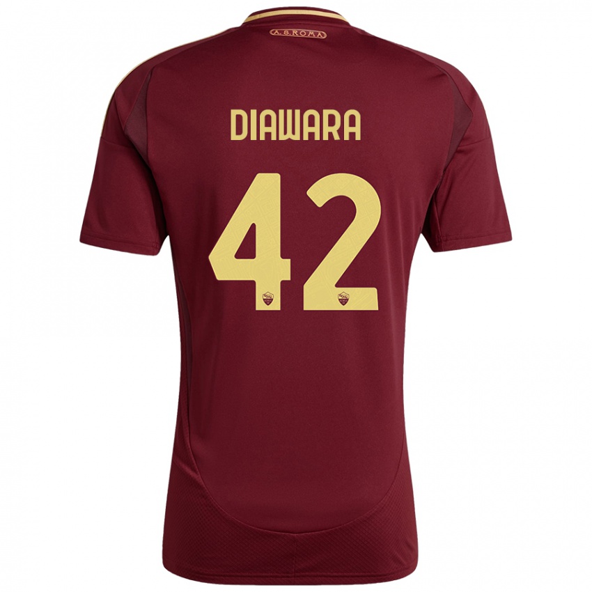 Gyermek Amadou Diawara #42 Vörös Barna Arany Hazai Jersey 2024/25 Mez Póló Ing