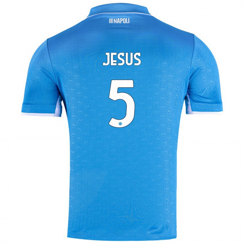 Gyermek Juan Jesus #5 Ég Kék Hazai Jersey 2024/25 Mez Póló Ing