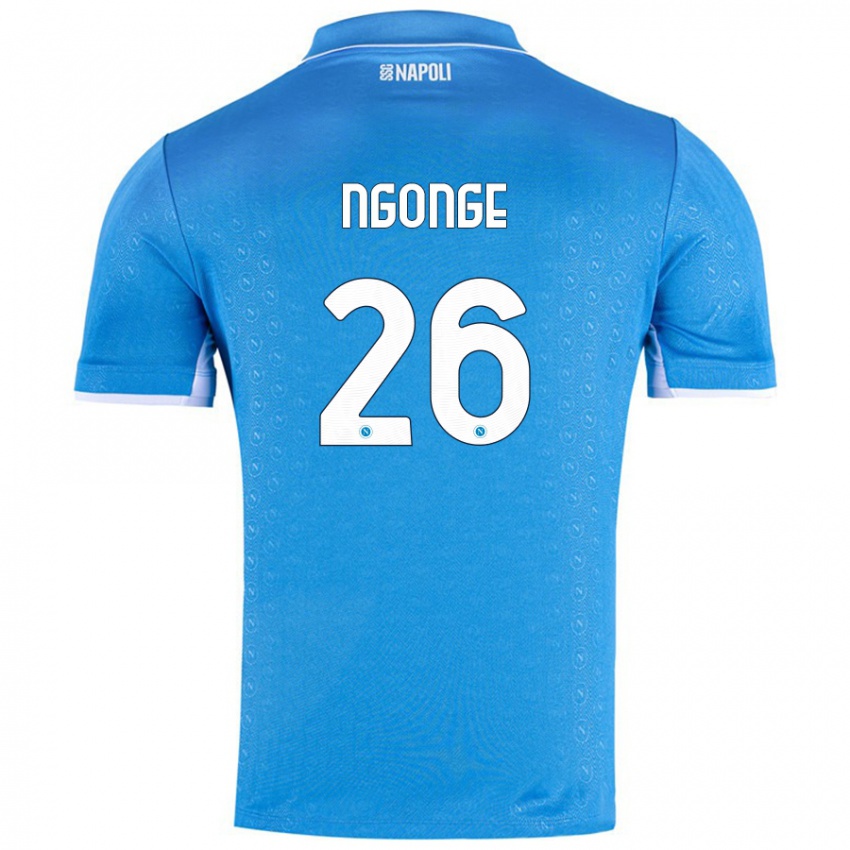 Gyermek Cyril Ngonge #26 Ég Kék Hazai Jersey 2024/25 Mez Póló Ing