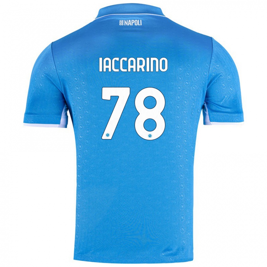 Gyermek Gennaro Iaccarino #78 Ég Kék Hazai Jersey 2024/25 Mez Póló Ing