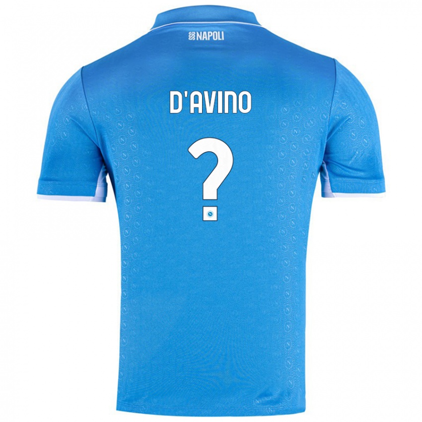 Gyermek Luigi D'avino #0 Ég Kék Hazai Jersey 2024/25 Mez Póló Ing