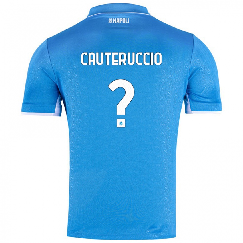 Gyermek Walter Cauteruccio #0 Ég Kék Hazai Jersey 2024/25 Mez Póló Ing