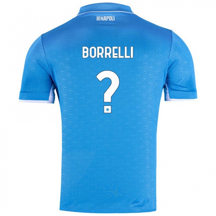 Gyermek Ciro Borrelli #0 Ég Kék Hazai Jersey 2024/25 Mez Póló Ing