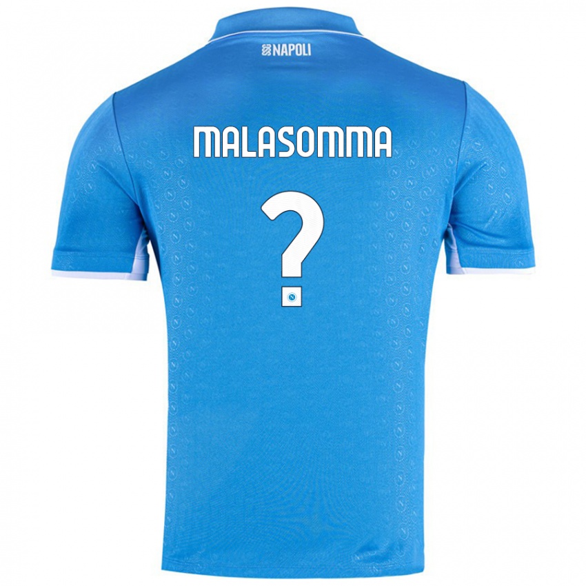 Gyermek Matteo Malasomma #0 Ég Kék Hazai Jersey 2024/25 Mez Póló Ing