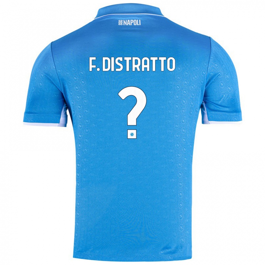 Gyermek Francesco Distratto #0 Ég Kék Hazai Jersey 2024/25 Mez Póló Ing