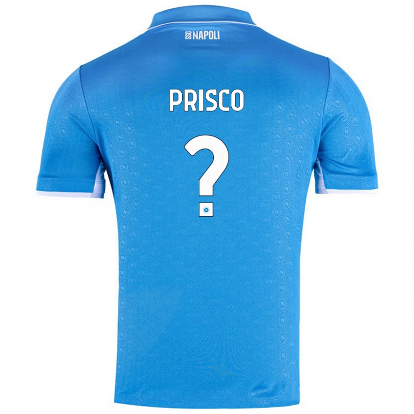 Gyermek Vincenzo Prisco #0 Ég Kék Hazai Jersey 2024/25 Mez Póló Ing