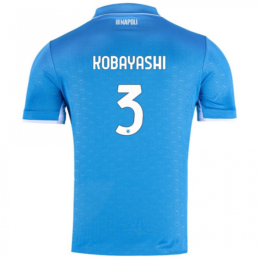 Gyermek Miharu Kobayashi #3 Ég Kék Hazai Jersey 2024/25 Mez Póló Ing