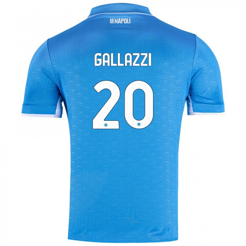 Gyermek Valentina Gallazzi #20 Ég Kék Hazai Jersey 2024/25 Mez Póló Ing