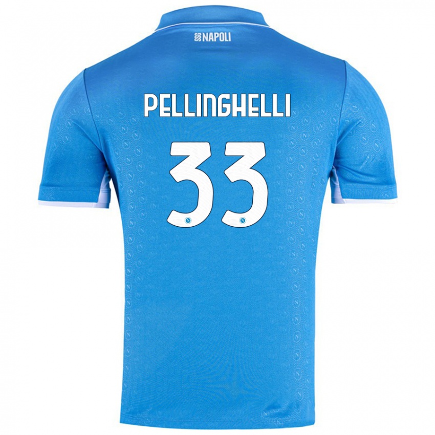 Gyermek Alice Pellinghelli #33 Ég Kék Hazai Jersey 2024/25 Mez Póló Ing