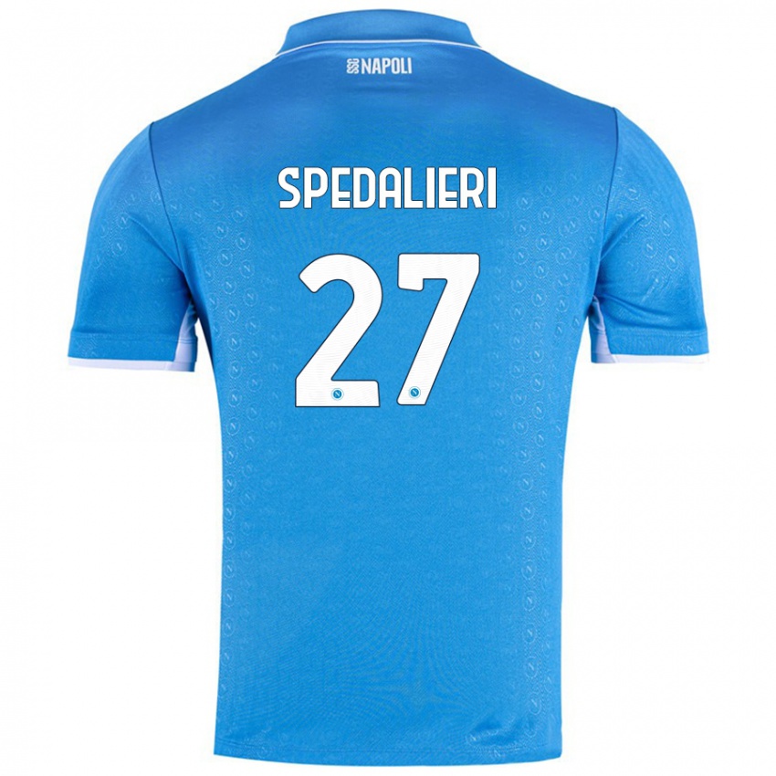 Gyermek Johnatan Andrea Spedalieri #27 Ég Kék Hazai Jersey 2024/25 Mez Póló Ing