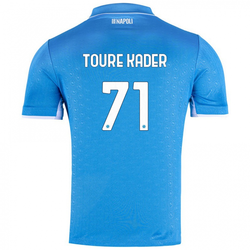 Gyermek Aziz Toure Kader #71 Ég Kék Hazai Jersey 2024/25 Mez Póló Ing