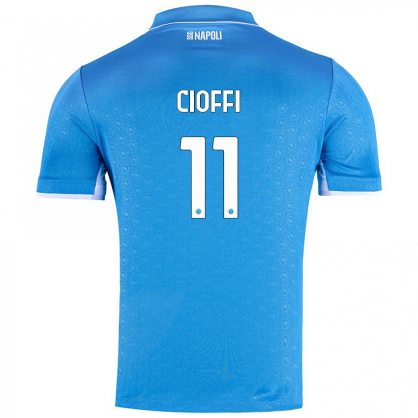 Gyermek Antonio Cioffi #11 Ég Kék Hazai Jersey 2024/25 Mez Póló Ing