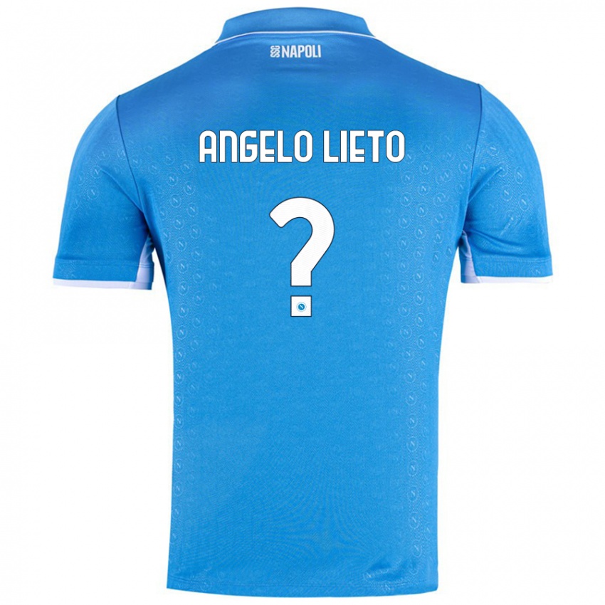 Gyermek Angelo Lieto #0 Ég Kék Hazai Jersey 2024/25 Mez Póló Ing