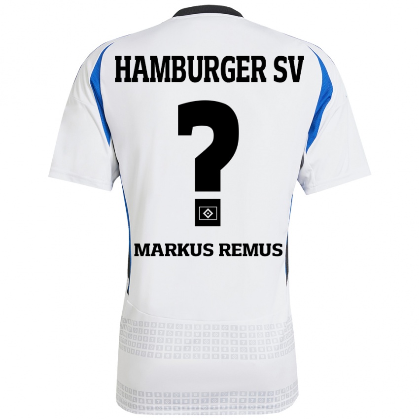 Gyermek Markus Remus #0 Fehér Kék Hazai Jersey 2024/25 Mez Póló Ing