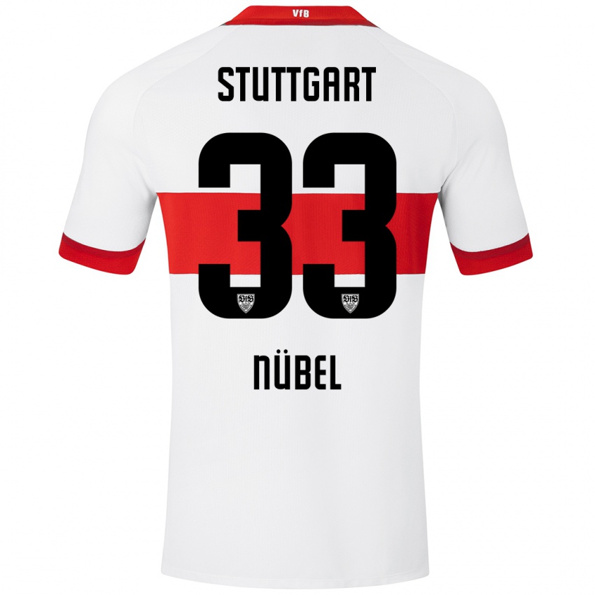 Gyermek Alexander Nübel #33 Fehér Piros Hazai Jersey 2024/25 Mez Póló Ing