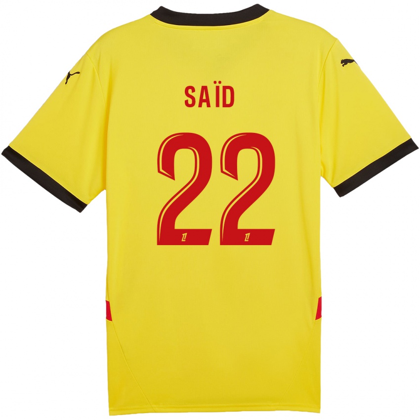 Gyermek Wesley Saïd #22 Sárga Piros Hazai Jersey 2024/25 Mez Póló Ing