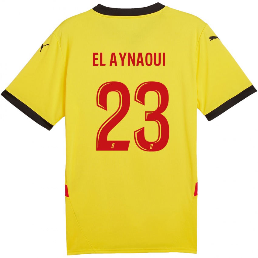 Gyermek Neil El Aynaoui #23 Sárga Piros Hazai Jersey 2024/25 Mez Póló Ing