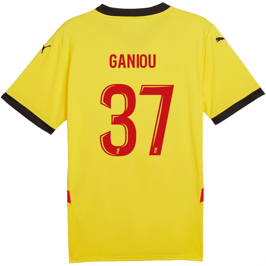 Gyermek Ismaëlo Ganiou #37 Sárga Piros Hazai Jersey 2024/25 Mez Póló Ing