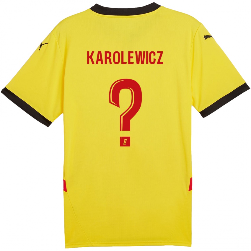 Gyermek Roman Karolewicz #0 Sárga Piros Hazai Jersey 2024/25 Mez Póló Ing