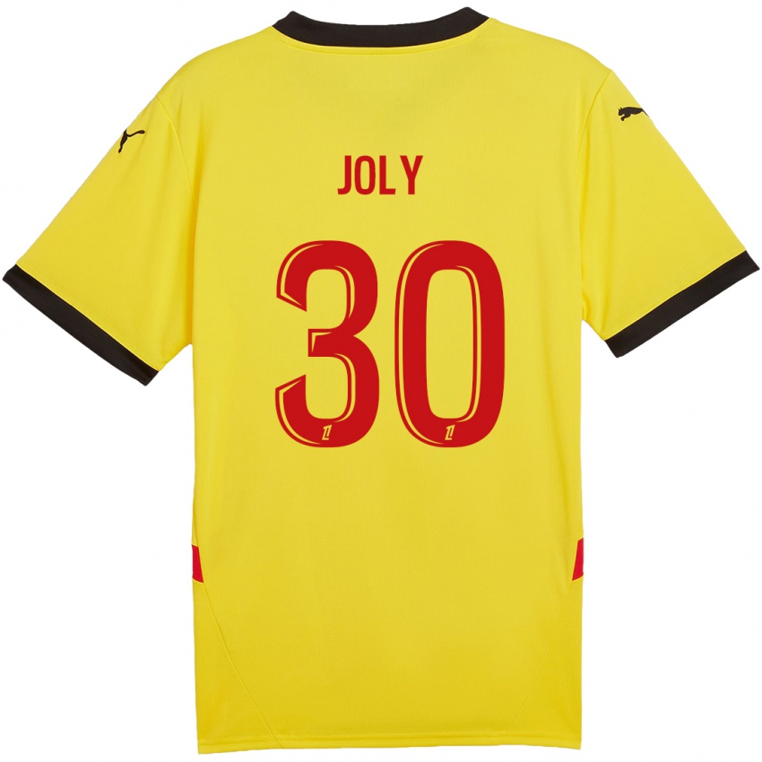 Gyermek Blandine Joly #30 Sárga Piros Hazai Jersey 2024/25 Mez Póló Ing