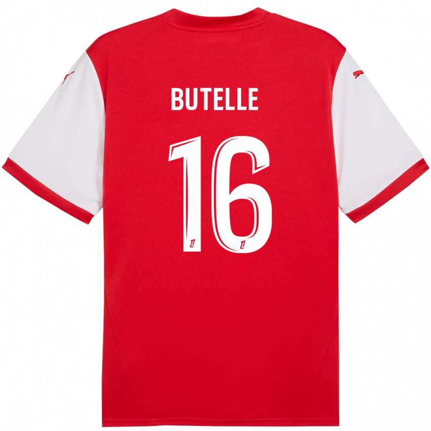 Gyermek Ludovic Butelle #16 Piros Fehér Hazai Jersey 2024/25 Mez Póló Ing