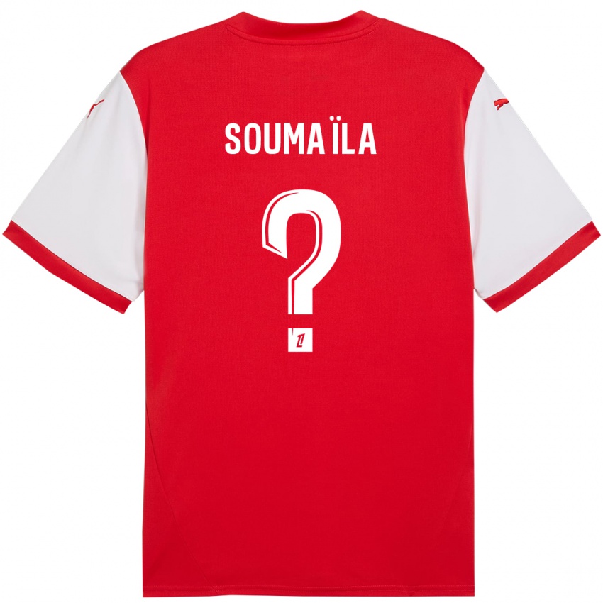 Gyermek Soumaïla Sylla #0 Piros Fehér Hazai Jersey 2024/25 Mez Póló Ing