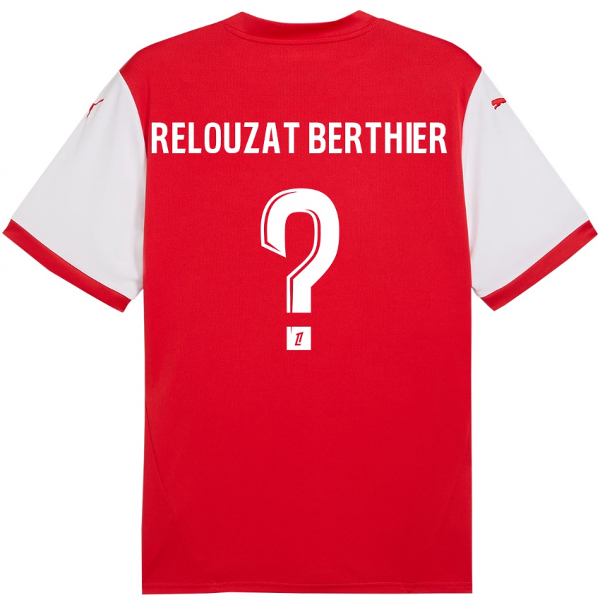 Gyermek Maxime Relouzat Berthier #0 Piros Fehér Hazai Jersey 2024/25 Mez Póló Ing