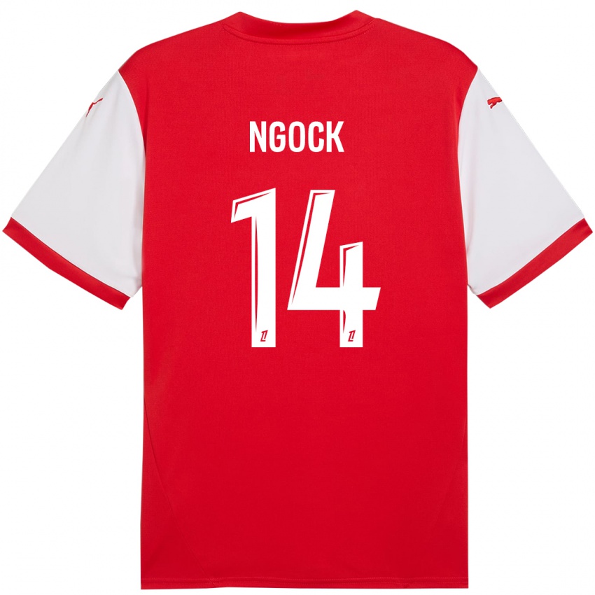 Gyermek Monique Ngock #14 Piros Fehér Hazai Jersey 2024/25 Mez Póló Ing