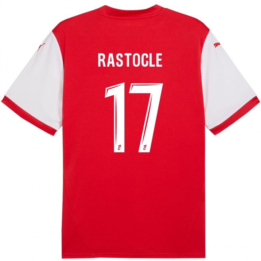 Gyermek Jade Rastocle #17 Piros Fehér Hazai Jersey 2024/25 Mez Póló Ing