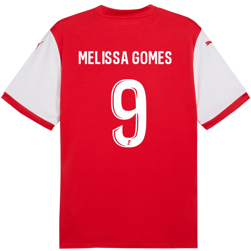 Gyermek Melissa Ferreira Gomes #9 Piros Fehér Hazai Jersey 2024/25 Mez Póló Ing