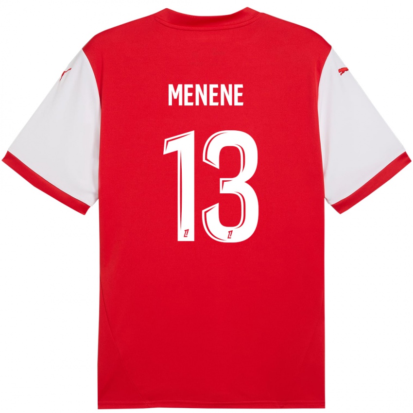 Gyermek Meyong Menene #13 Piros Fehér Hazai Jersey 2024/25 Mez Póló Ing