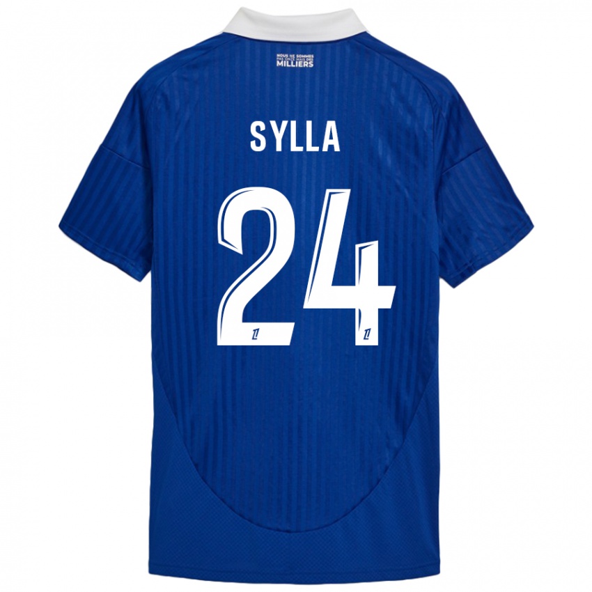 Gyermek Abakar Sylla #24 Kék Fehér Hazai Jersey 2024/25 Mez Póló Ing