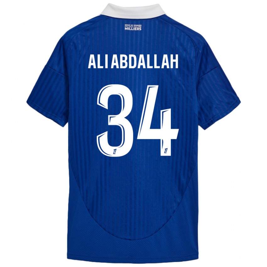 Gyermek Aboubacar Ali Abdallah #34 Kék Fehér Hazai Jersey 2024/25 Mez Póló Ing