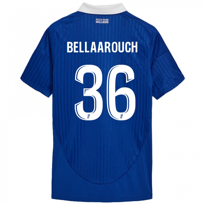 Gyermek Alaa Bellaarouch #36 Kék Fehér Hazai Jersey 2024/25 Mez Póló Ing