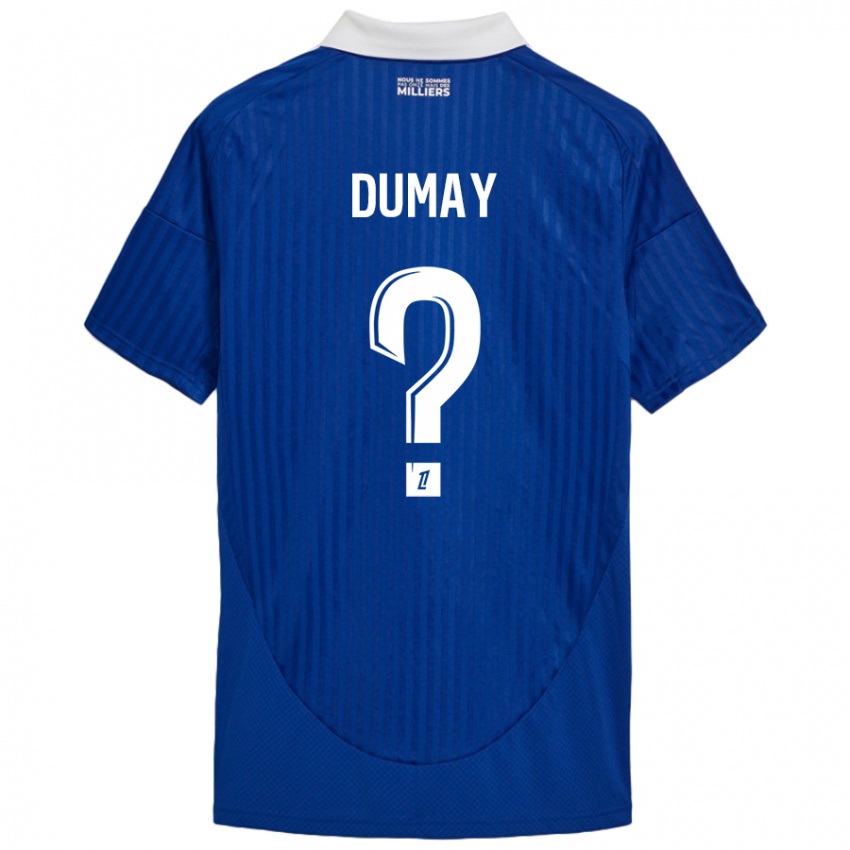 Gyermek Yoann Dumay #0 Kék Fehér Hazai Jersey 2024/25 Mez Póló Ing