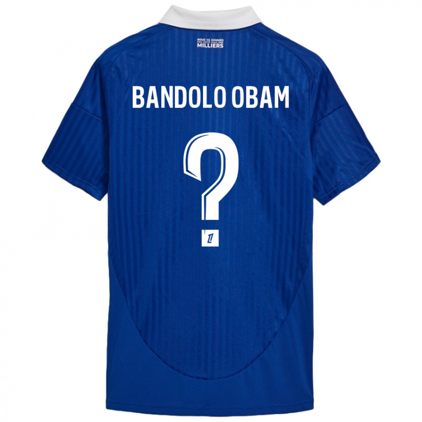 Gyermek Randy Bandolo Obam #0 Kék Fehér Hazai Jersey 2024/25 Mez Póló Ing