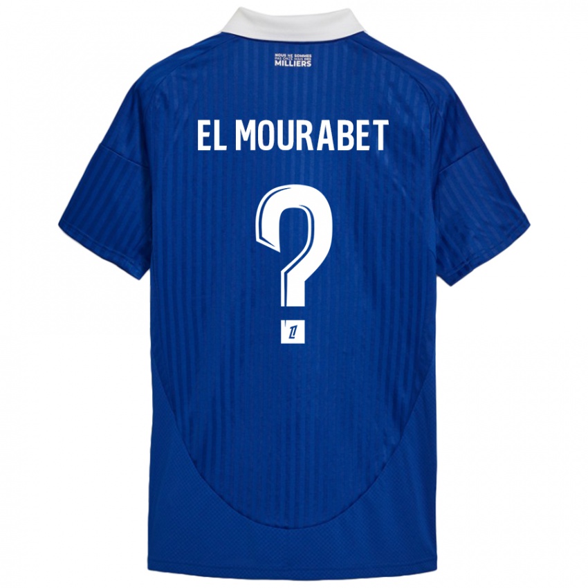 Gyermek Samir El Mourabet #0 Kék Fehér Hazai Jersey 2024/25 Mez Póló Ing