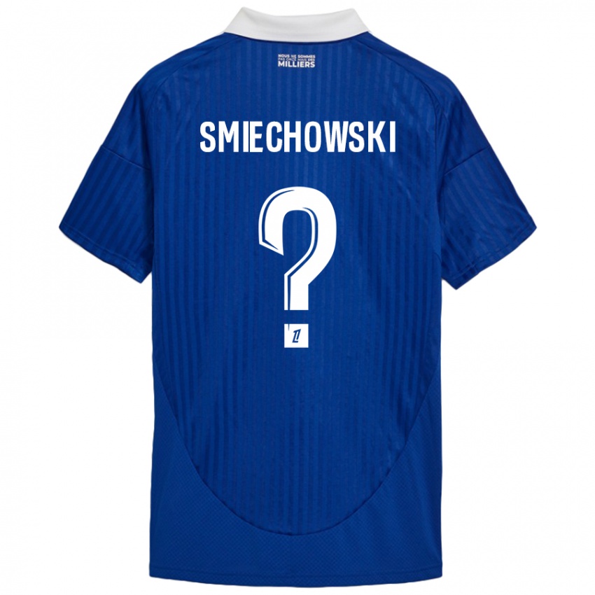 Gyermek Artur Smiechowski #0 Kék Fehér Hazai Jersey 2024/25 Mez Póló Ing