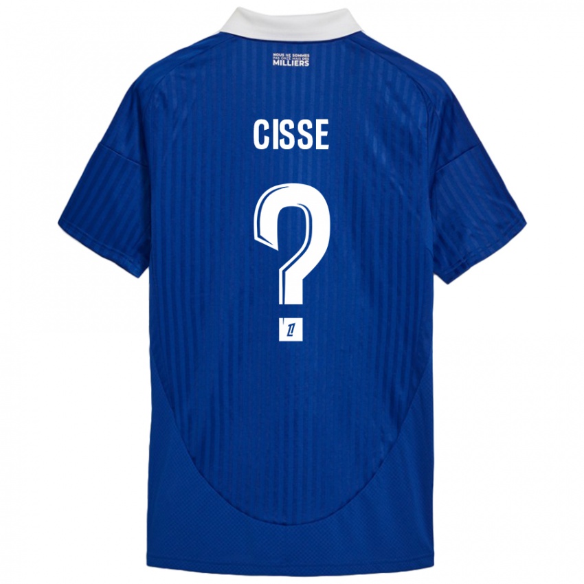 Gyermek Louis Cisse #0 Kék Fehér Hazai Jersey 2024/25 Mez Póló Ing