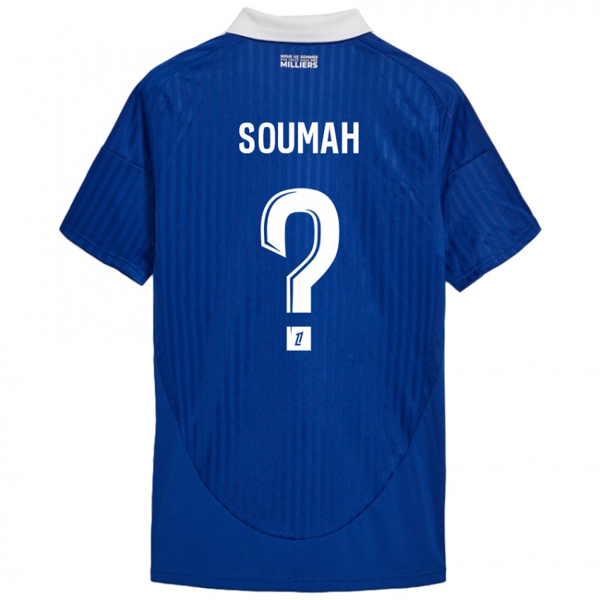 Gyermek Mohamed Soumah #0 Kék Fehér Hazai Jersey 2024/25 Mez Póló Ing