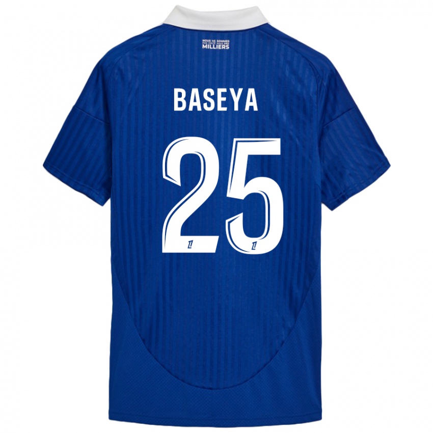 Gyermek Steven Baseya #25 Kék Fehér Hazai Jersey 2024/25 Mez Póló Ing