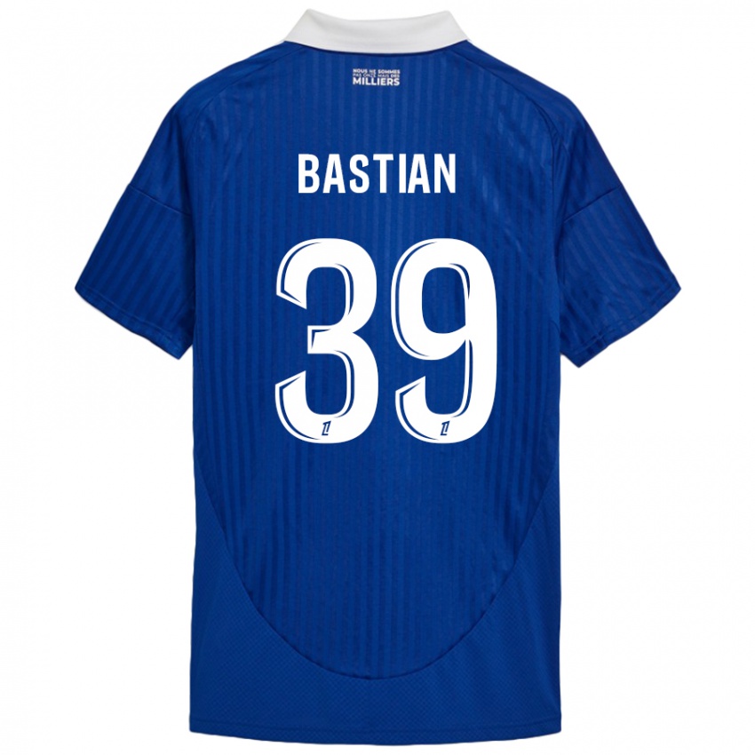 Gyermek Maxime Bastian #39 Kék Fehér Hazai Jersey 2024/25 Mez Póló Ing