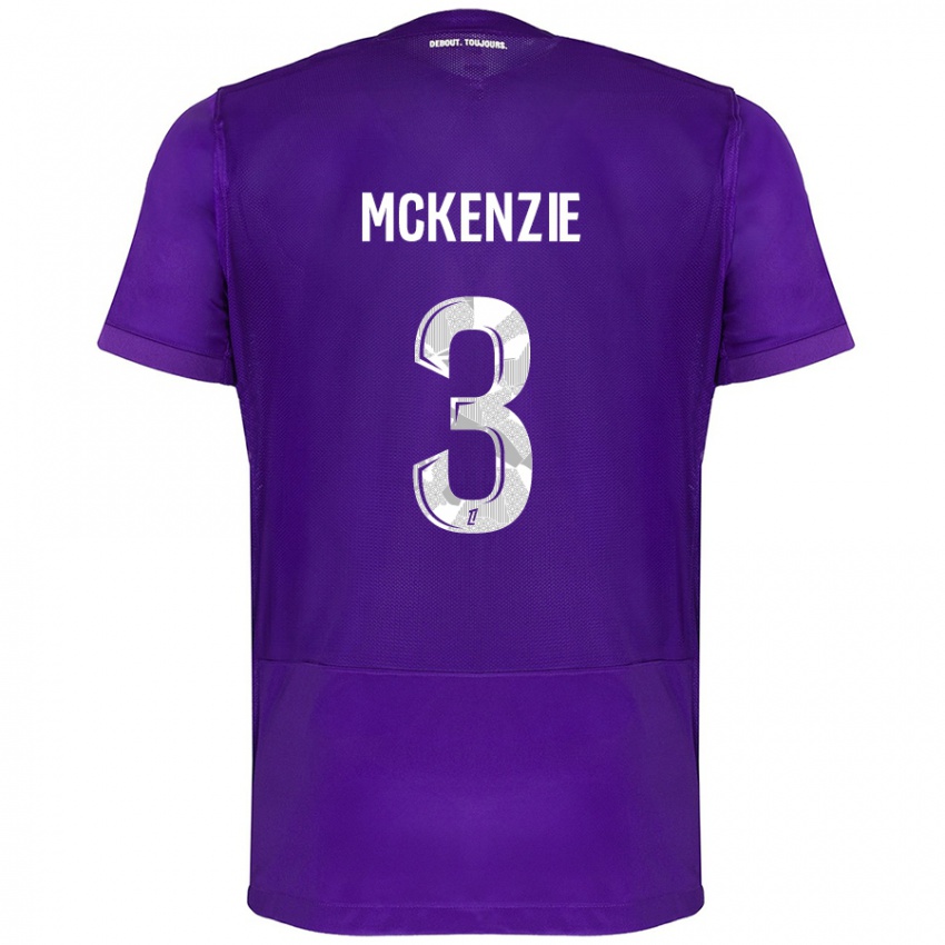 Gyermek Mark Mckenzie #3 Lila Fehér Hazai Jersey 2024/25 Mez Póló Ing